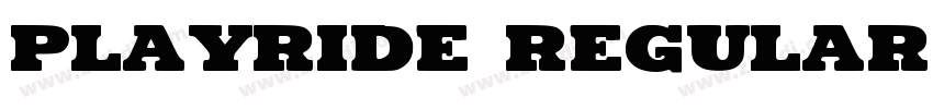 Playride Regular字体转换